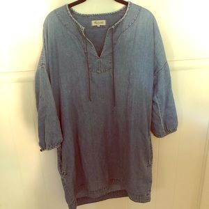 Madewell artiste denim tunic dress